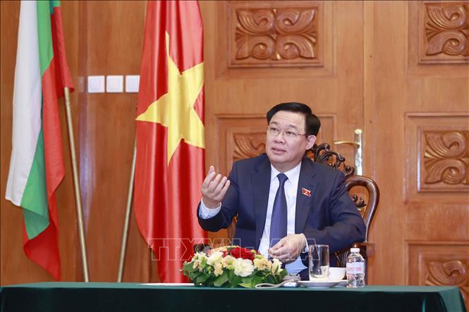 Chủ tịch Quốc hội Vương Đình Huệ phát biểu. Ảnh: Doãn Tấn – TTXVN
