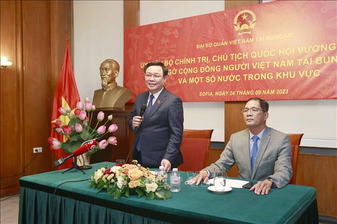 Chủ tịch Quốc hội Vương Đình Huệ phát biểu. Ảnh: Doãn Tấn - TTXVN