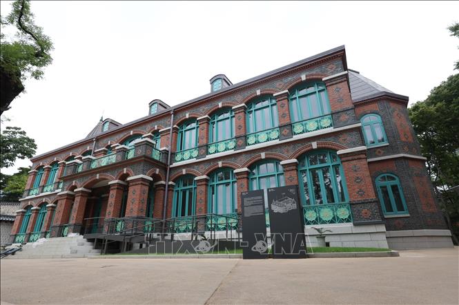 Điện Dondeokjeon - một công trình lịch sử theo phong cách phương Tây trong Cung điện Deoksu tại Seoul, Hàn Quốc sau khi được phục dựng, ngày 25/9/2023. Ảnh: Yonhap/TTXVN