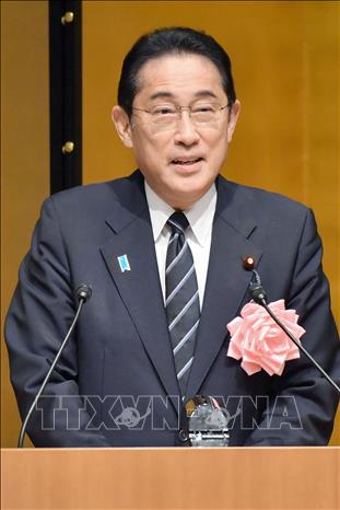 Thủ tướng Nhật Bản Fumio Kishida công bố gói kích thích kinh tế mới, tại Tokyo ngày 25/9/2023. Ảnh: Kyodo/TTXVN 