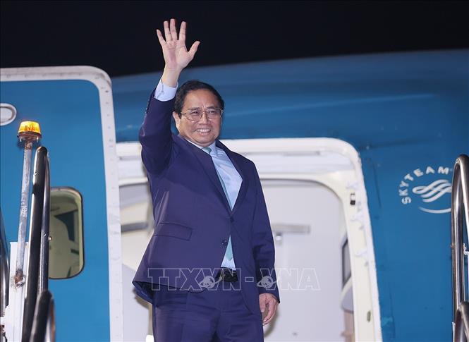 Prime Minister Pham Minh Chinh leaves Brasilia, wraps up his official visit to Brazil. VNA Photo: Dương Giang
