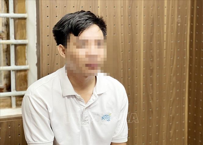 Bị can Bùi Ngô Minh Khôi tại cơ quan điều tra. Ảnh: TTXVN phát