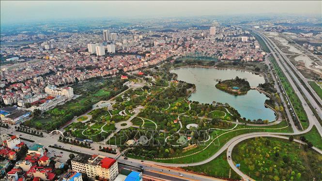 Công viên Hoàng Hoa Thám thành phố Bắc Giang. Ảnh: Danh Lam - TTXVN