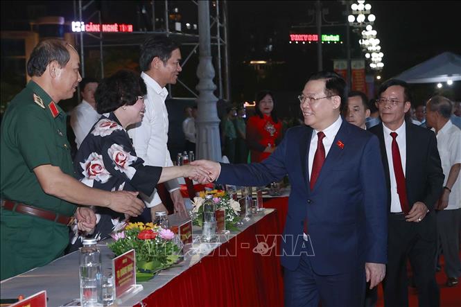 Chủ tịch Quốc hội Vương Đình Huệ dự Lễ kỷ niệm. Ảnh: Doãn Tấn - TTXVN