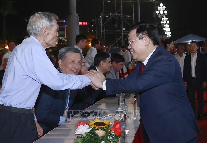 Chủ tịch Quốc hội Vương Đình Huệ dự Lễ kỷ niệm. Ảnh: Doãn Tấn - TTXVN