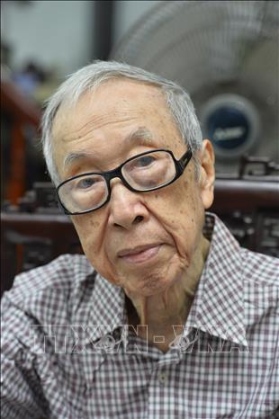 Ông Nguyễn Hữu Phúc (tức Lê Đức Vân), Trưởng ban liên lạc Đoàn Thanh niên cứu quốc Thành Hoàng Diệu. Ảnh: Minh Đức – TTXVN