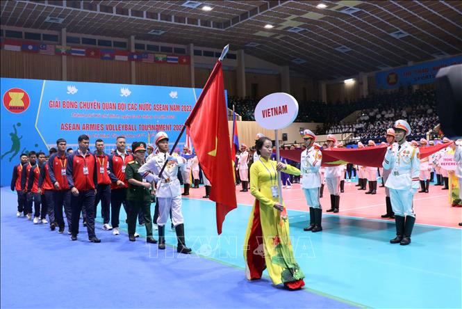Vietnam's team at the tournament's opening ceremony. VNA Photo: Xuân Khu