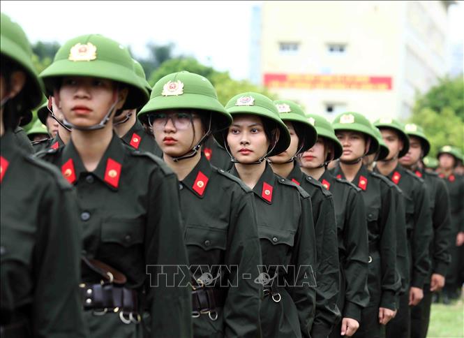 Các học viên tham dự khoá huấn luyện năm học 2023 - 2024. Ảnh: Phạm Kiên - TTXVN