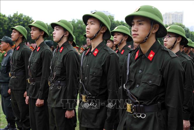 Các học viên tham dự khoá huấn luyện năm học 2023 - 2024. Ảnh: Phạm Kiên - TTXVN