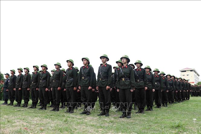 Các học viên tham dự khoá huấn luyện năm học 2023 - 2024. Ảnh: Phạm Kiên - TTXVN
