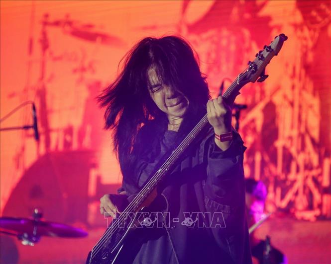 Tiết mục của ban nhạc The Cassette. Ảnh: Tuấn Đức - TTXVN