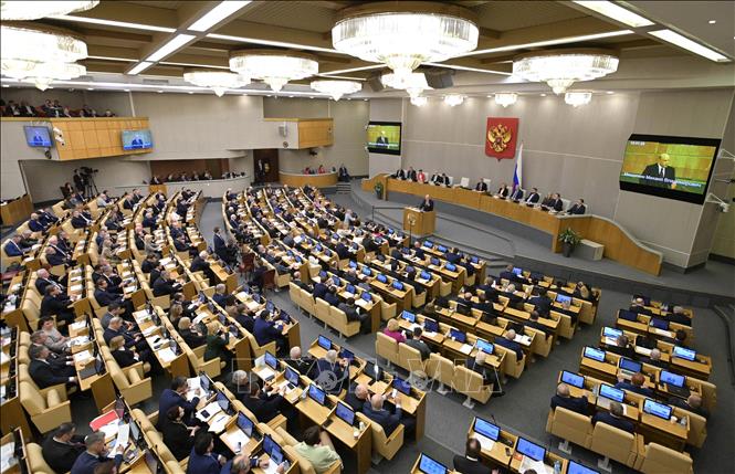 Toàn cảnh một phiên họp của Duma Quốc gia Nga tại Moskva, ngày 23/3/2023. Ảnh: AFP/TTXVN