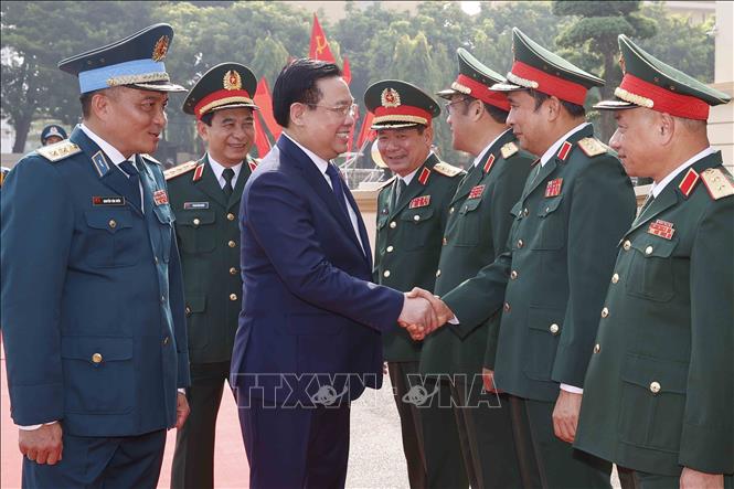 National Assembly (NA) Chairman Vuong Dinh Hue attends a ceremony celebrating its 60th traditional day in Hanoi on October 19. VNA Photo: Doãn Tấn