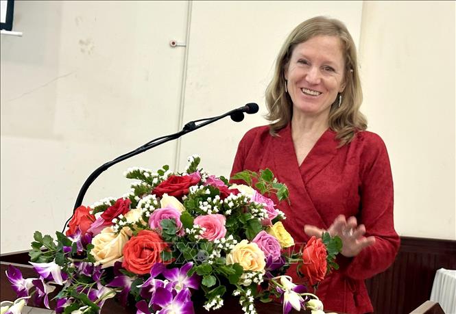 USAID’s Mission Director for Vietnam Aler Grubbs speaks at a workshop to review the USAID Support to End TB project in the Mekong Delta province of An Giang on October 27. VNA Photo: Thanh Sang