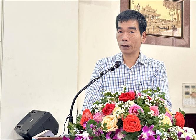 Deputy head of the steering board of the Vietnam National TB Programme Nguyen Hoa Binh speaks at a workshop to review the USAID Support to End TB project in the Mekong Delta province of An Giang on October 27. VNA Photo: Thanh Sang