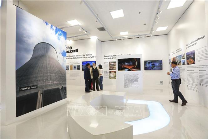 Một khu trưng bày tại Triển lãm quốc tế Đổi mới sáng tạo Việt Nam năm 2023. Ảnh: Tuấn Anh - TTXVN
