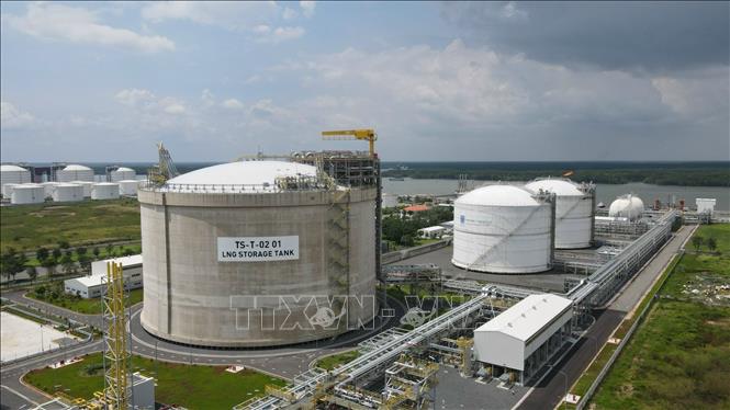 Cụm kho cảng Thị Vải của Tổng Công ty Khí (PV GAS) tại thị xã Phú Mỹ (Bà Rịa-Vũng Tàu). Ảnh: Đoàn Mạnh Dương - TTXVN