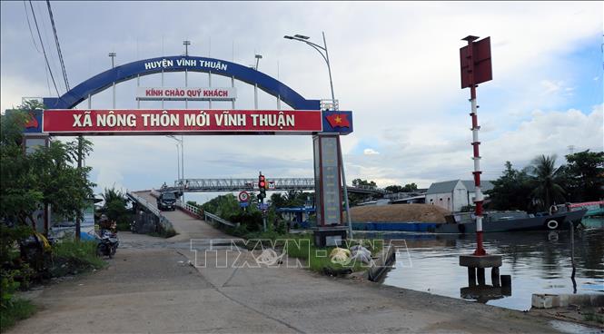 Huyện nông thôn mới Vĩnh Thuận (Kiên Giang) là vùng an toàn khu của Trung ương trong thời kỳ kháng chiến chống Pháp và chống Mỹ. Ảnh: Lê Huy Hải - TTXVN
