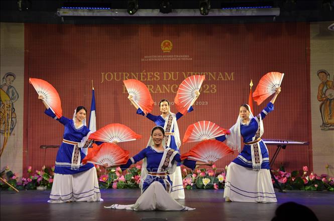 An art performance at the event. VNA Photo: Nguyễn Ngọc Hiệp