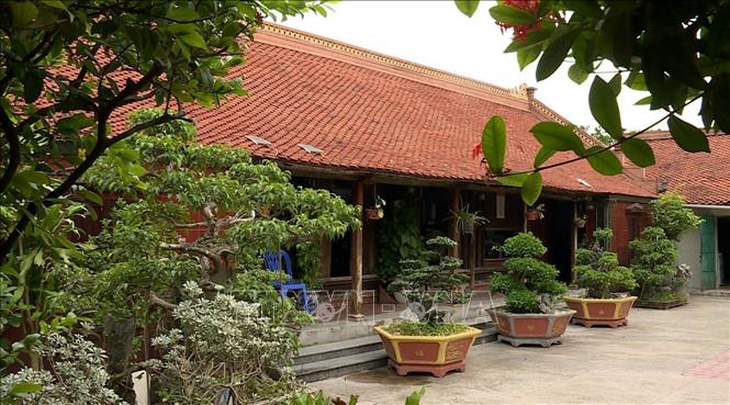 Ngôi nhà cổ trên địa bàn huyện Hoa Lư, tỉnh Ninh Bình với kiến trúc đặc trưng nhà gỗ 3 gian, 5 gian. Ảnh: Hải Yến - TTXVN