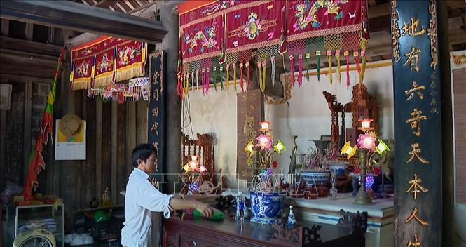 Bên trong ngôi nhà truyền thống tại Ninh Bình. Ảnh: Hải Yến - TTXVN