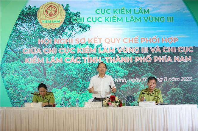 Ông Nguyễn Đình Xuân, Giám đốc Sở Nông nghiệp và Phát triển Nông thôn tỉnh Tây Ninh, phát biểu tại Hội nghị. Ảnh: Giang Phương - TTXVN