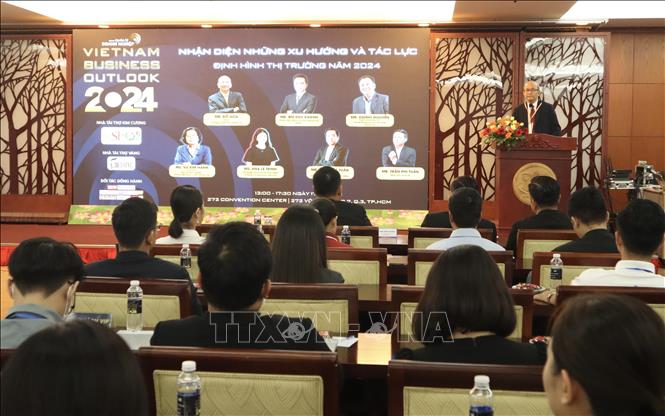 Hội thảo Vietnam Business Outlook 2024. Ảnh: Xuân Anh - TTXVN 
