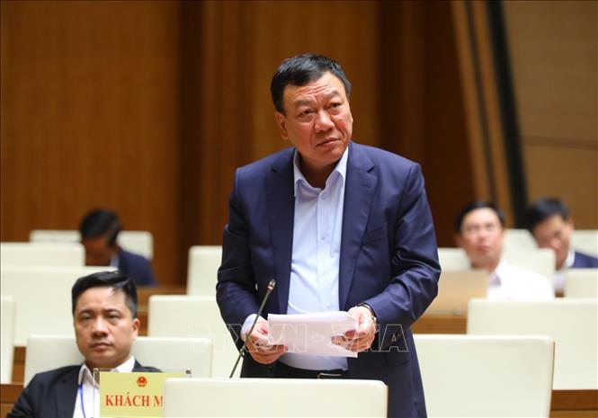 Tổng Thanh tra Chính phủ Đoàn Hồng Phong phát biểu giải trình, làm rõ một số vấn đề đại biểu Quốc hội nêu. Ảnh: Văn Điệp - TTXVN