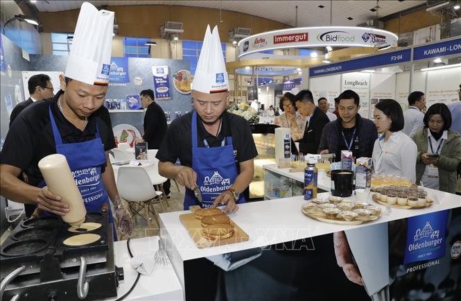 A booth introducing confectionary products from Germany. VNA Photo: Trần Việt 
