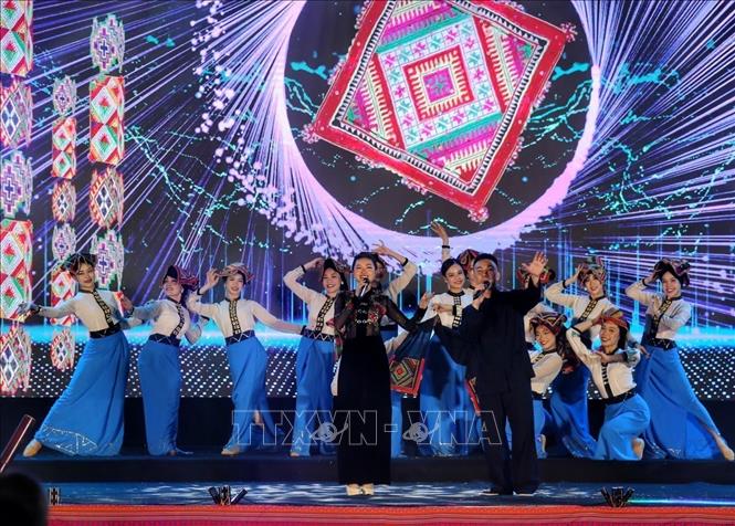 An art performance at the ceremony. VNA Photo: Tuấn Đức