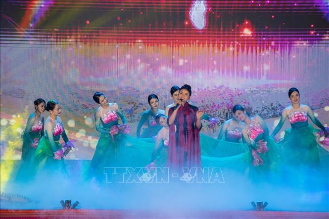 An art performance at the ceremony. VNA Photo: Tuấn Đức