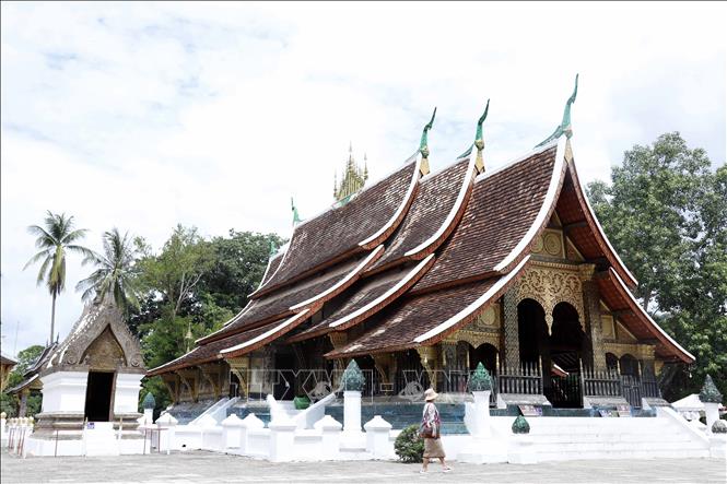 Ngôi chính điện của chùa Wat Xiengthong. Ảnh: Phạm Kiên - Phóng viên TTXVN tại Lào