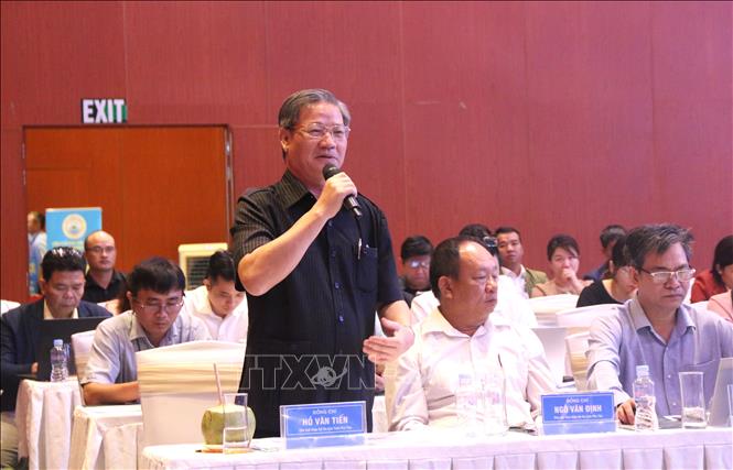 Ông Hồ Văn Tiến, Chủ tịch Hiệp hội Du lịch Phú Yên, phát biểu. Ảnh: Tường Quân - TTXVN