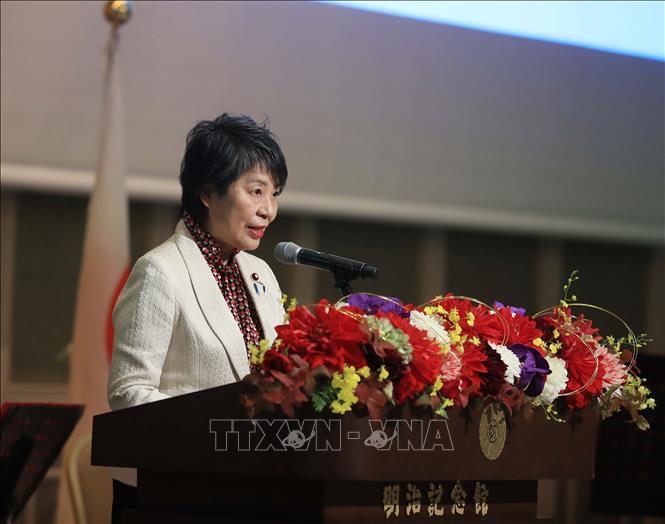 Bà Kamikawa Yoko, Bộ trưởng Ngoại giao Nhật Bản phát biểu. Ảnh: Thống Nhất – TTXVN
