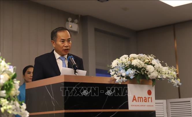 Vietnamese Ambassador to Thailand Phan Chi Thanh speaks at the launching ceremony. VNA Photo: Đỗ Sinh 
