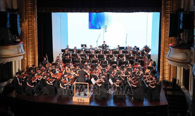 Buổi hòa nhạc VYO Grand Concert 2023. Ảnh: Thanh Tùng - TTXVN  Ảnh: Thanh Tùng - TTXVN 