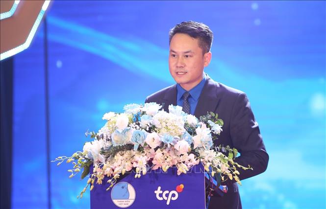 Phó Chủ tịch Thường trực TƯ Hội LHTN Việt Nam Nguyễn Kim Quy phát biểu tại buổi lễ. Ảnh: Minh Đức – TTXVN


