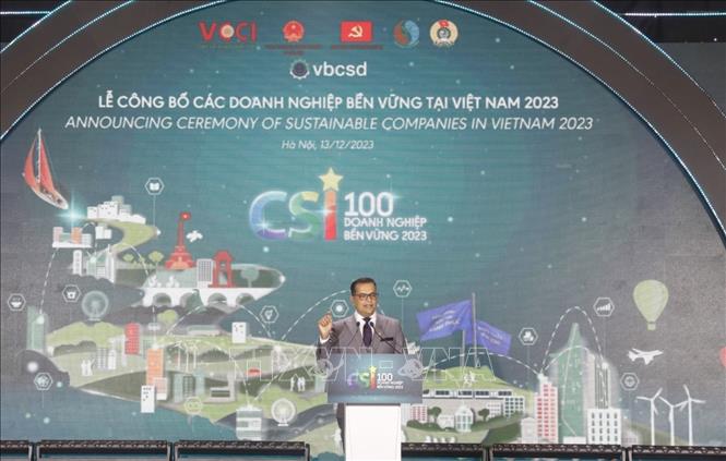 Tổng Giám đốc Công ty TNHH Nestlé Việt Nam Binu Jacob phát biểu. Ảnh: Trần Việt - TTXVN 