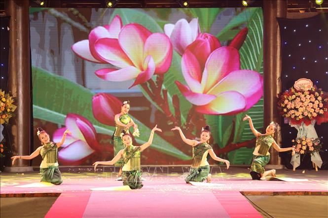 Một tiết mục hấp dẫn trong chương trình nghệ thuật đặc sắc. Ảnh: Đức Phương - TTXVN