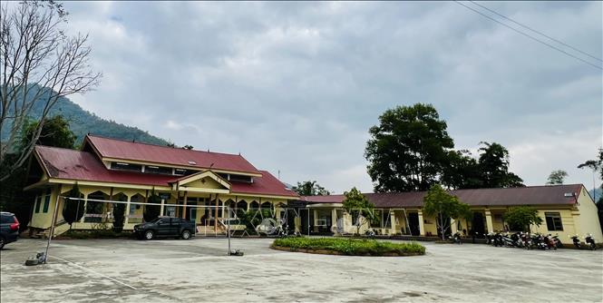 Trụ sở UBND xã Tam Kim. Ảnh: Chu Hiệu-TTXVN.