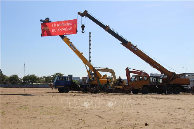 Dự án gồm 90 căn nhà ở thương mại, trung tâm thương mại kết hợp với khách sạn tiêu chuẩn 4 sao quốc tế. Ảnh: Nguyễn Hằng - TTXVN