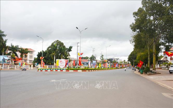 Một góc trung tâm thị xã Buôn Hồ. Ảnh: Hoài Thu – TTXVN