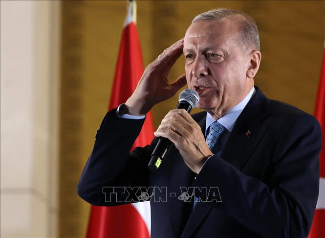 (Tư liệu) Tổng thống Thổ Nhĩ Kỳ Recep Tayyip Erdogan phát biểu tại Ankara. Ảnh: AFP/TTXVN