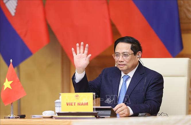 Thủ tướng Phạm Minh Chính phát biểu. Ảnh: Dương Giang-TTXVN