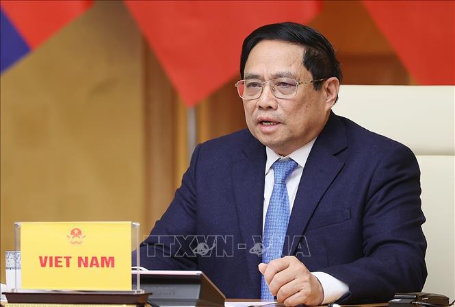 Thủ tướng Phạm Minh Chính phát biểu. Ảnh: Dương Giang-TTXVN