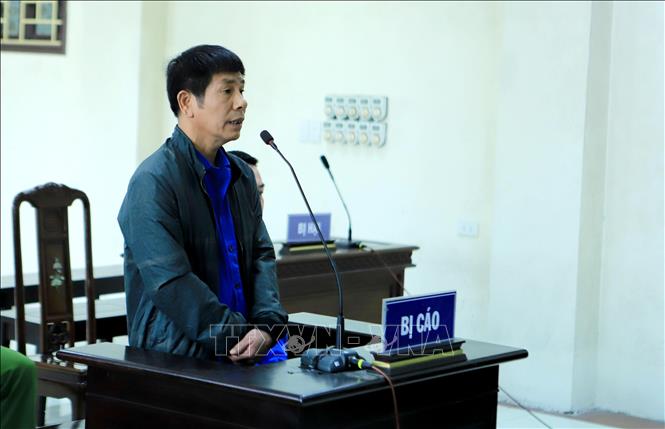 Bị cáo Phạm Quang Hùng tại phiên tòa. Ảnh: Thế Duyệt - TTXVN