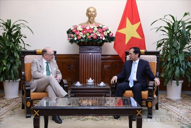  Bộ trưởng Ngoại giao Bùi Thanh Sơn tiếp Thứ trưởng Ngoại giao Thụy Điển Robert Rydberg thăm và làm việc tại Việt Nam (2022). Ảnh: An Đăng – TTXVN