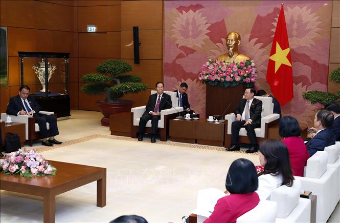 NA Chairman welcomes Vice President of Lao legislature - VNA Photos ...