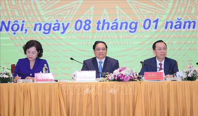 Prime Minister Pham Minh Chinh at the conference. VNA Photo: Dương Giang