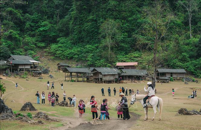 The number of visitors to Hang Tau is on the rise. VNA Photo: Phạm Tuấn Anh 